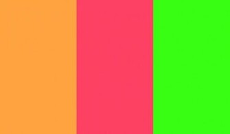 Neon Carrot Fuchsia And Green Solid Three Color Background