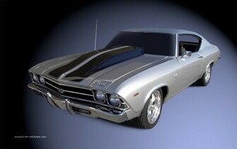 Chevelle Ss Wallpaper Silver Coupe