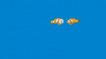 Blue Fish Underwater Clown Pie Humor Funny