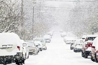 Wallpaper Snow Winter Street Snowfall In The City