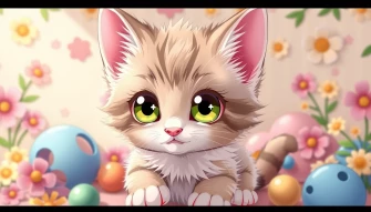 Cute Anime Kitten Wallpaper