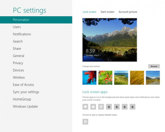 Windows Pc Settings Personalize Lock Screen