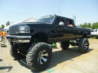 Jacked Up Chevy Truck With Stacks HD Wallpaper Of