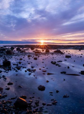 Sunset At Victoria Island Bc Canada 4k Wallpaper