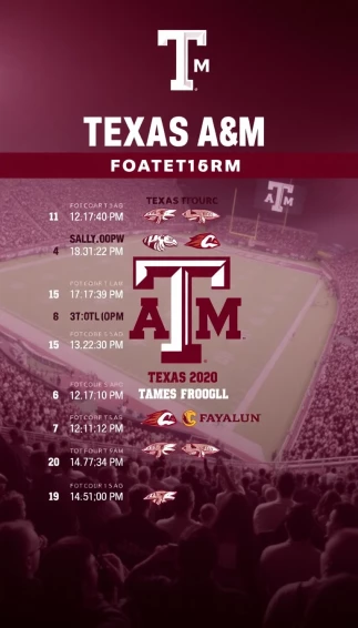 Texas A M Football Schedule Wallpaper