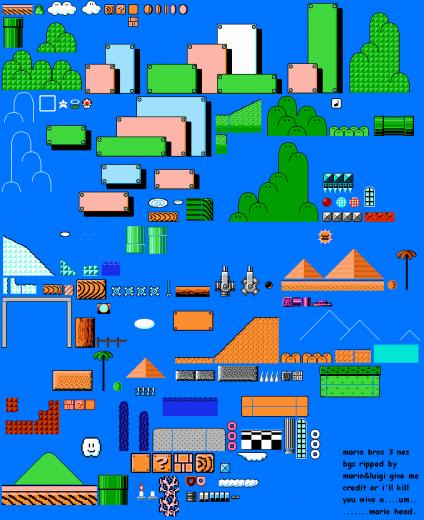 Nes Super Mario Bros Background The Spriters Resource