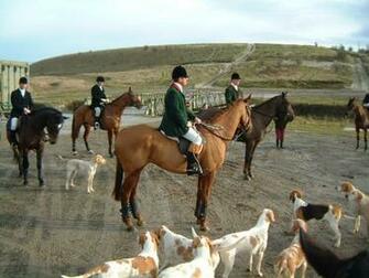 Huntsman And Whipperin Casting The Dogs To Pick Up Fox Scent 72kb