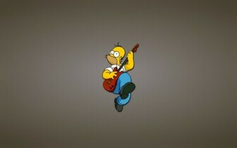 The Simpsons Homer Simpson Guitar Cartoon HD Wallpaper