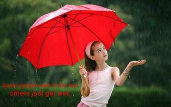 Lilltle Baby Girl Enjoying Rain Wallpaper Cute In Rainy