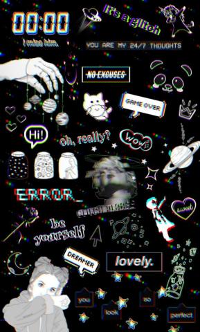 Aesthetic Glitch HD Wallpaper Top