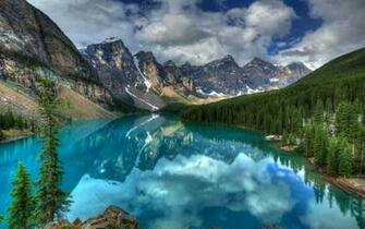 Mountain Lake Desktop Wallpaper Widescreen Full HD