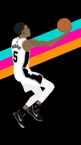 Dejounte Murray With Black Background