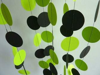 Bright Lime Green And Black Garland Wallpaper