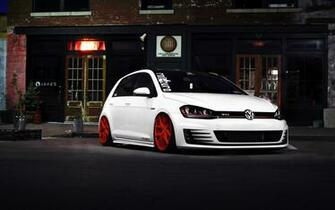 Wallpaper Volkswagen Golf Gti White Front