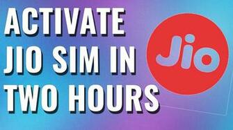 Jio In Less Then Hours Activate With Logo Image