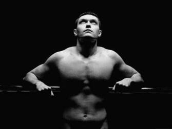 Guy Pictures Image Handsome Man Half Naked Looking Up Jpg