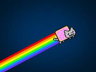 Simple Funny Nyan Cat Wallpaper Desktop Doblelol