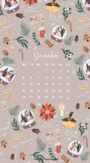 December Wallpaper Snow Globe Bell Letter To Santa