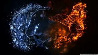 Abstract Fire And Ice Wallpaper Adorably Sad