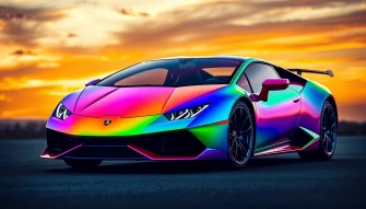 Rainbow Lamborghini Wallpaper