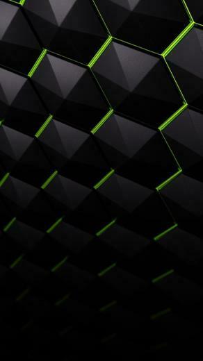 Dark 3d Hexagons Wallpaper iPhone
