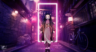 Nezuko Demon Slayer Wallpaper Desktop QHD