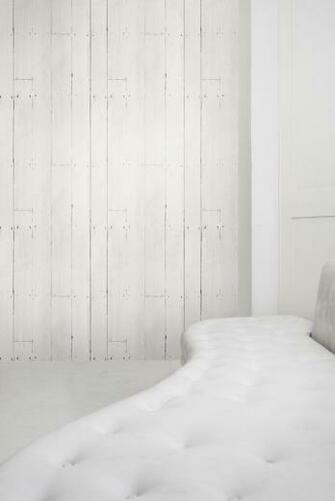 The White Planks Wallpaper Features Painted Wooden With