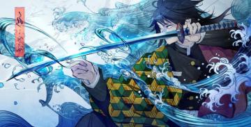 Wallpaper Katana Tomioka Giyuu Kimetsu No Yaiba Water Demon
