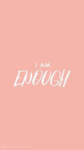 I Am Enough Peach Quote Inspirational Background Wallpaper You Can