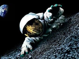 Astronaut On Moon Cool Wallpaper