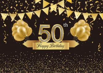Amazon Daniu Happy 50th BirtHDay Backdrop For Men Women