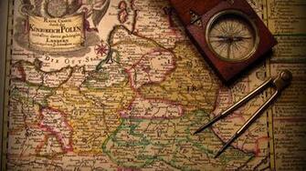 Compass Vintage Map Photography HD Wallpaper Desktop
