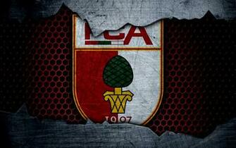 Wallpaper Augsburg 4k Logo Bundesliga Metal Texture