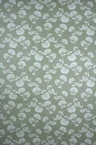 Modern Grey And White Floral Wallpaper Retro