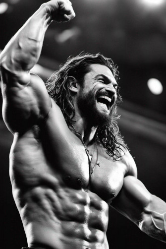 Momoa Celebrates With Fans Wallpaper