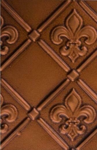 Tin Backsplash Roll Fleur De Lis Pattern Antique Copper