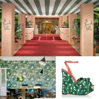 The Beverly Hills Hotel S Famous Wallpaper Little Blue Dish