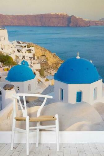 Santorini Wall Mural Bedroomdecore Murals