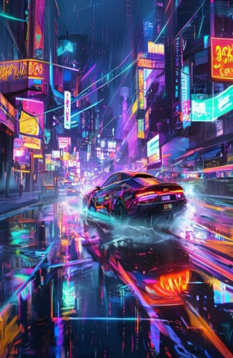Neon Car Wallpaper