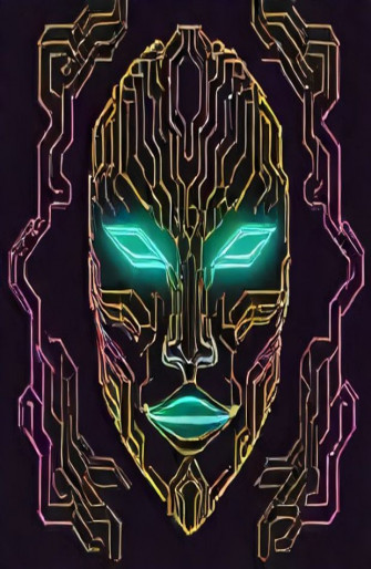 Neon Mask Wallpaper