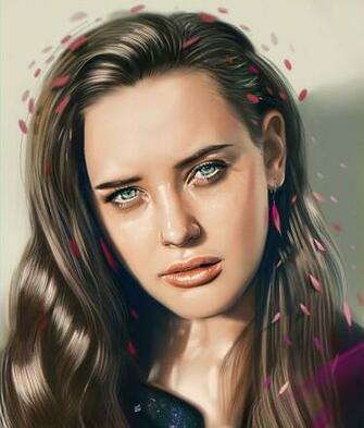 Painting Of Woman With Pink Feather Earrings HD Wallpaper
