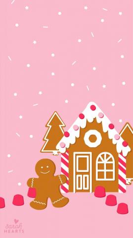 December Gingerbread House Calendar Wallpaper Sarah Hearts