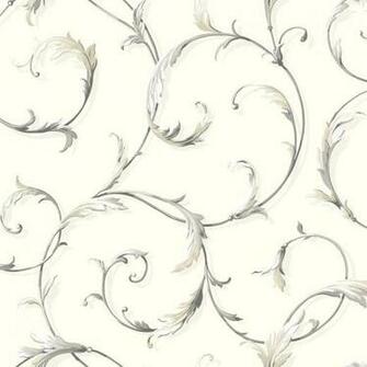 Wallpaper Leaf Scroll Acanthus