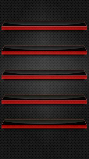 Black And Red Glass Shelves Wallpaper iPhone