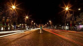High Resolution City Street At Night Background Wallpaper HD