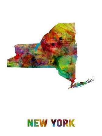 New York State Map Wall Mural Photo Wallpaper Photowall