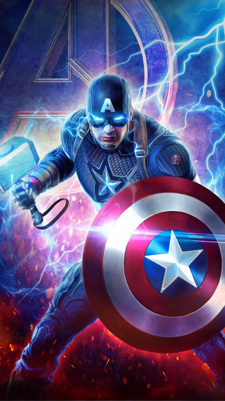 Captain America Mjolnir Wallpaper