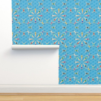 Synchronized Swimmers Water Ballet In Wallpaper
