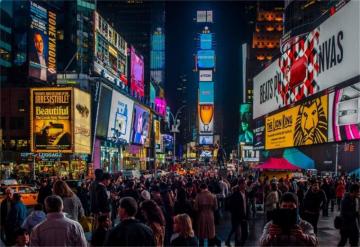 Amazon Laeacco New York Broadway Nightscape Vinyl