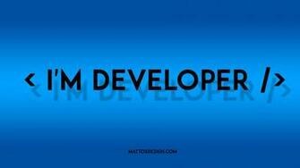 Wallpaper I M Developer Blue